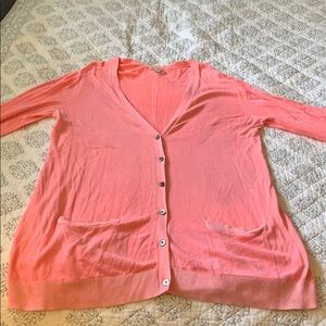 Gap-bright coral cardigan